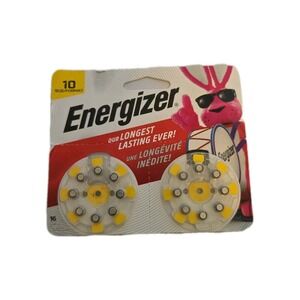 Energizer Hearing Aid Batteries Size 10, Yellow Tab,‎ 16 Pack